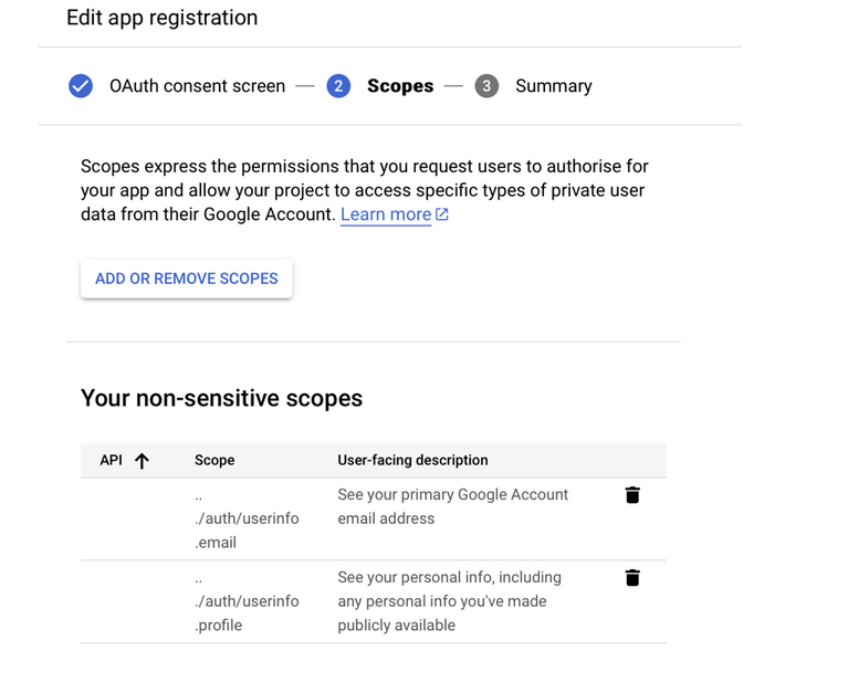 non-sensitive scopes information