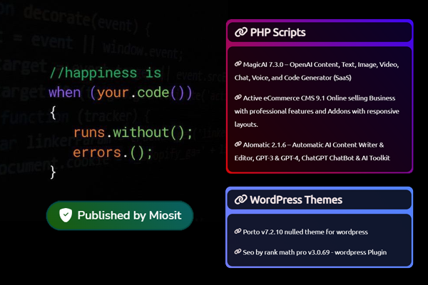 mockup for part of interface elements of miosit premium sources page