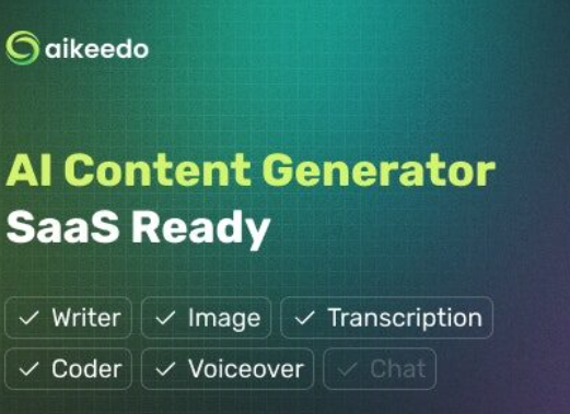 thumbnail image of Aikeedo 2.3.0 – latest in AI technology Content &  Image Generator Platform – SaaS Ready – OpenAI